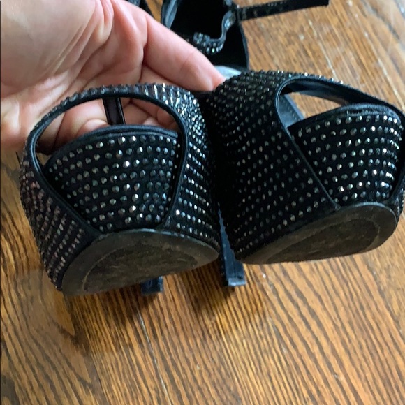 Steve Madden black rhinestone heels  size 8.5 - Picture 7 of 8